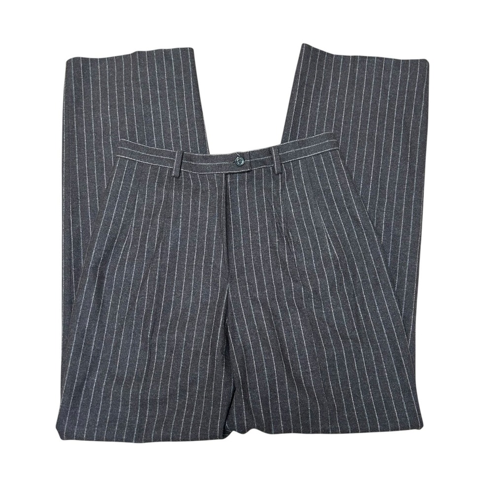 Colombo Italian Wool Cashmere Stripe Lux Women's Pants IT42 US 28x30 $997 Retail